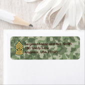 Leger Cmd sergeant majoor Camo Etiket (Insitu)
