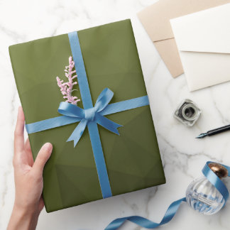Leger donkergroene verloop geometrisch mesh patroo cadeaupapier