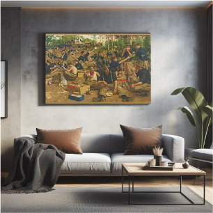 Leger, eerste kerst ver van huis vintage schilderi perfect poster