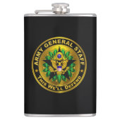 Leger-generaal dienstpaspoort heupfles (Voorkant)