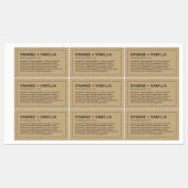 Léger Gris Bordure Kraft Ingrédients Étiquette de  (Feuille)