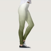 Leger groen Gradiënt Geometrie Mesh Patroon Naam Leggings (Rechts)