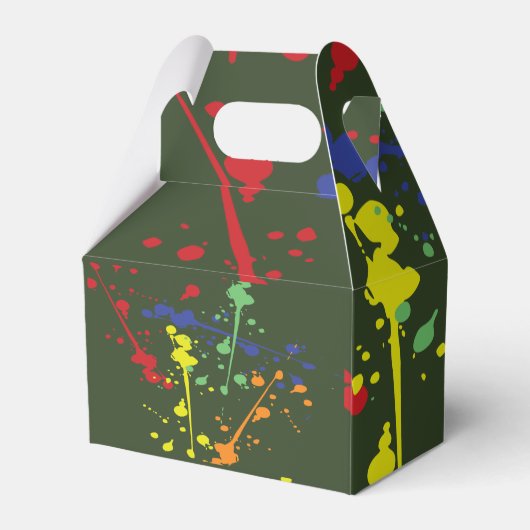 Leger Groene Paintball Party Bedankdoosjes (Achterkant)