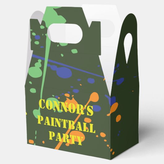 Leger Groene Paintball Party Bedankdoosjes (Geopend)