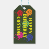 Leger Groene Paintball Party Cadeaulabel (Voorkant)