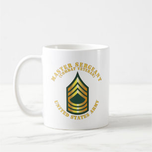 Leger - Hoofd sergeant - MSG - Veteraan Combat Koffiemok