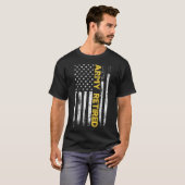 Leger in ruste Leger VS Thin Gold Line Ame T-shirt (Voorkant volledig)