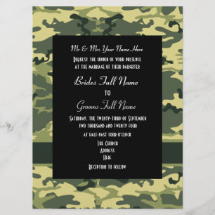Leger, jacht of militaire bruiloft kaart
