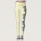 Léger Jaune État de l'Idaho Syringa Leggings de fl (Devant)