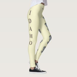 Léger Jaune État de l'Idaho Syringa Leggings de fl