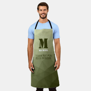 Leger lichtgroen geometrisch meshpatroon Monogram Schort