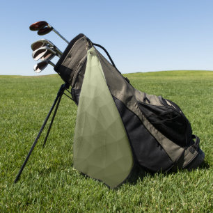 Leger lichtgroene verloop geometrisch mesh patroon golfhanddoek
