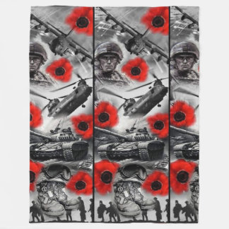 Leger, luchtmacht, marine fleece deken