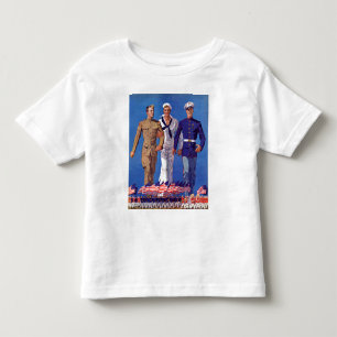 Leger, marine en mariniers kinder shirts