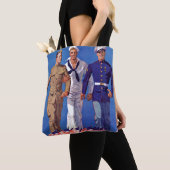 Leger, marine en mariniers tote bag (Dichtbij)
