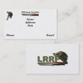 Leger marine luchtmacht mariniers rangers LRP over Visitekaartje (Voorkant / Achterkant)