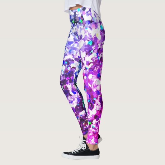 Léger mauve-mauve-maid Parties scintillant Legging (Gauche)