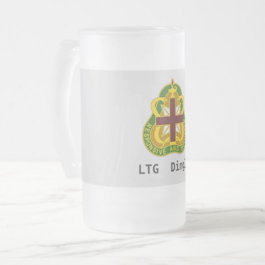 Leger MEDCOM DUI - Persoonlijk Matglas Bierpul (Voorkant links)