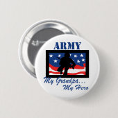 Leger Mijn opa Mijn Hero Ronde Button 5,7 Cm (Voorkant /achterkant)