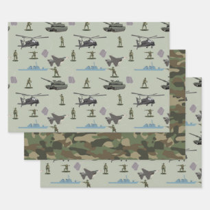 Leger Militaire Camouflage Groen Camo Verjaardag Inpakpapier Vel