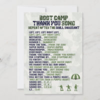 Leger Militaire Verjaardag Dank u Kaarten