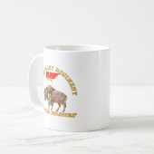 Leger - negende Cavalerie - buffelsoldaten Koffiemok (Voorkant links)