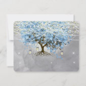 Léger pâle Dusty Bleu Coeur Leaf Forêt Rsvp (Dos)