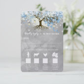 Léger pâle Dusty Bleu Coeur Leaf Forêt Rsvp (Debout devant)