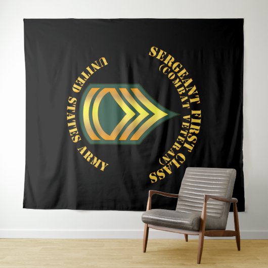 Leger - sergeant eerste klas - SFC - Combat Vetera Wandkleed (In Situ (horizontaal))
