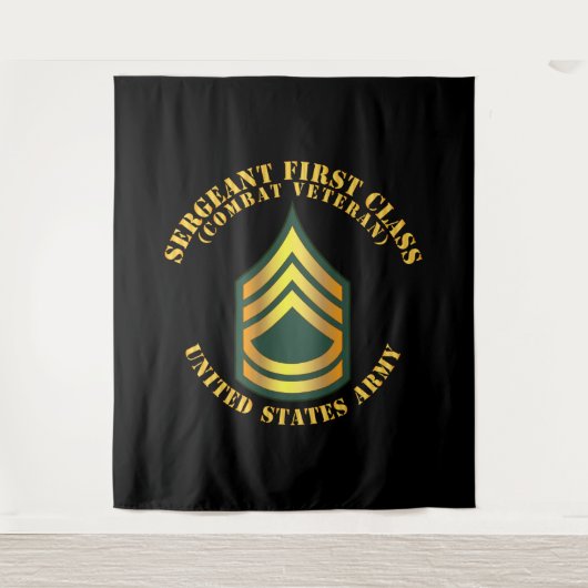 Leger - sergeant eerste klas - SFC - Combat Vetera Wandkleed (Voorkant)