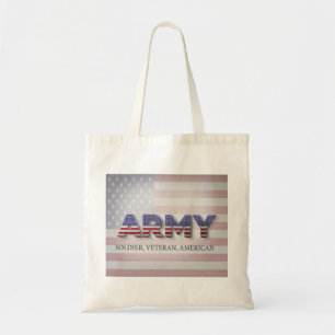 Leger "Soldaat, Veteraan, Amerikaans" Tote Bag