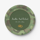 Leger thema bruiloft papier borden papieren bordje (Voorkant)