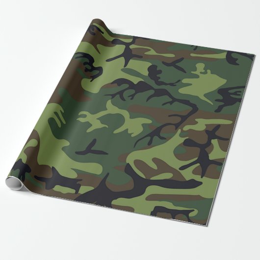 Leger thema cadeaupapier (Uitgerold)