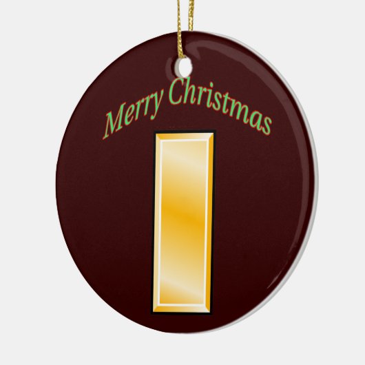 Leger Tweede Luitenant kerstversiering Keramisch Ornament (Links)