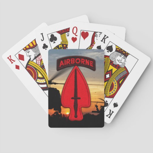 Leger USASOC Special Ops Patch LRRPS Verkenning Pokerkaarten (Achterkant)