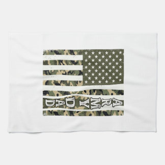 Leger Vader Camo Amerikaanse Vlag Vintage Shirt On Theedoek