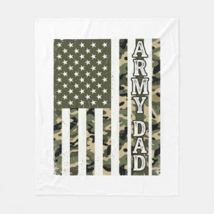 Leger Vader Camo Amerikaanse Vlag Vintage T-shirt Fleece Deken