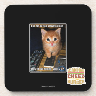 Leger van boze robots bier onderzetter