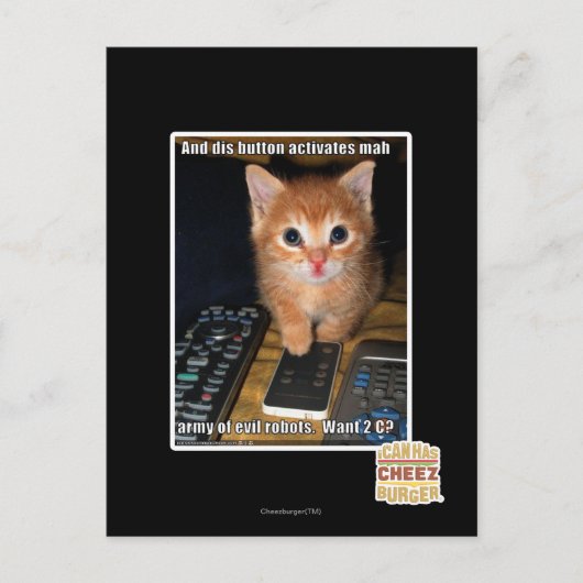 Leger van boze robots briefkaart (Voorkant)