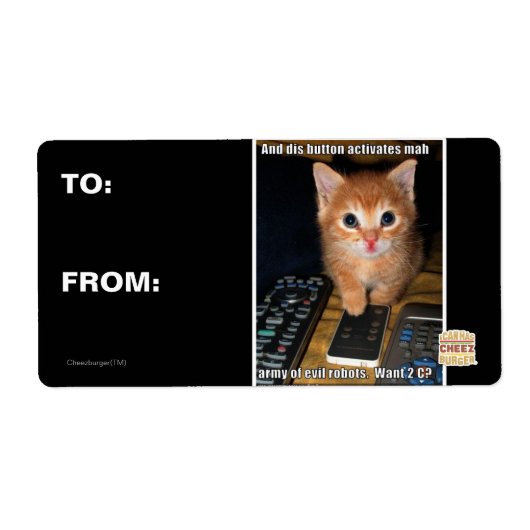 Leger van boze robots etiket (Voorkant)