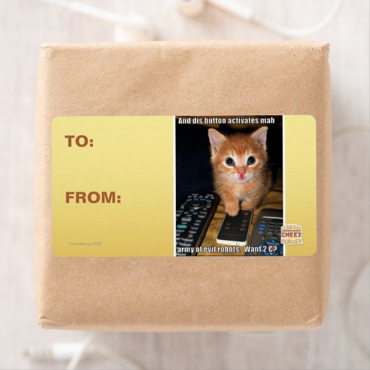 Leger van boze robots etiket (Insitu)