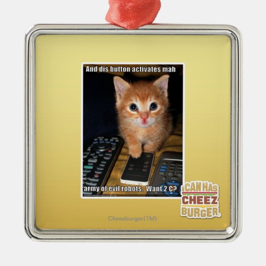 Leger van boze robots metalen ornament (Voorkant)