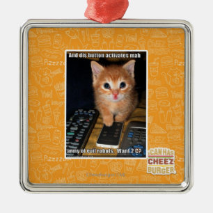 Leger van boze robots metalen ornament