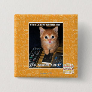 Leger van boze robots vierkante button 5,1 cm