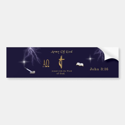 Leger van God Bumpersticker (Voorkant)