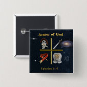 Leger van God Vierkante Button 5,1 Cm (Voorkant /achterkant)