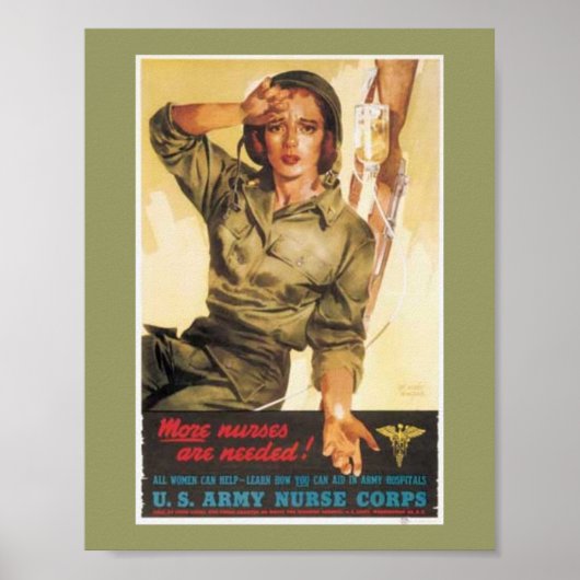  leger verpleegster WW2 Poster (Voorkant)