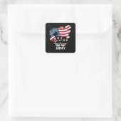 Leger Vierkante Sticker (Tas)
