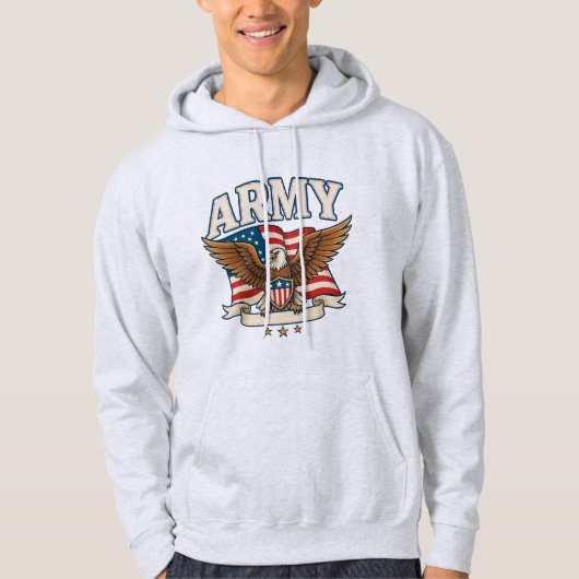 Leger Vlag Schild Hoodie (Voorkant)