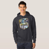 Leger Vlag Schild Hoodie (Voorkant volledig)